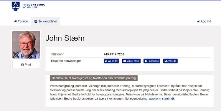 John St�hr pr�sentation seniorr�dsvalger